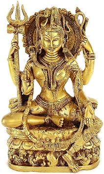 All is Nothing But Shiva and Parvati Ardhanarishvara - Brass Statue