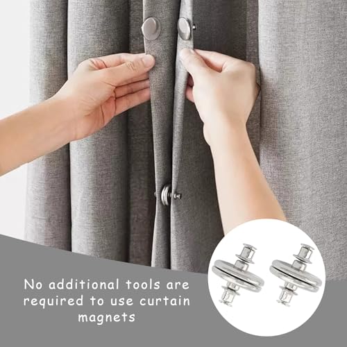 24 Stück Vorhang Magnet,Magnete für Vorhänge,Magnet Vorhang,Gardinen Zubehör,Vorhang Verschluss Magnet,Raffhalter Magnetisch für Schlafzimmer Wohnzimmer Büro,Verhindern Licht Austreten Lassen (2cm)