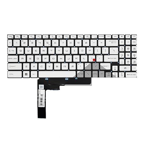 �č����V�A���o�b�N���C�g�t���m�[�g�p�\�R���L�[�{�[�h MSI�p Katana GF66 MS-1582/1581/1583 GF76 GL76 GL66 MS-17L1 MS-17L2 MS-17H3�p (US�z���C�g�o�b�N���C�g)