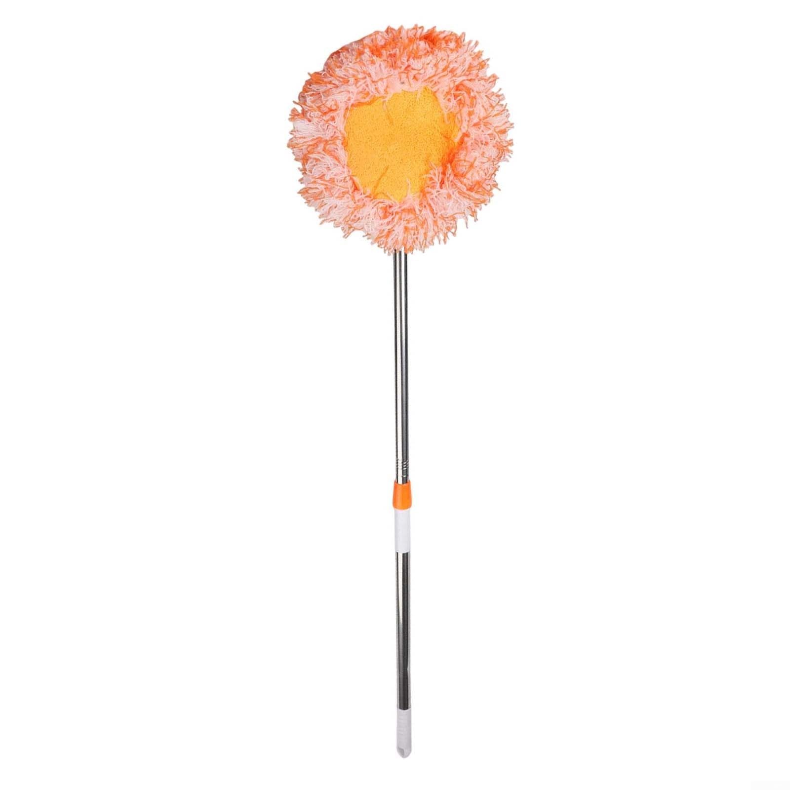 Para fregona giratoria de 360 grados con mango telescópico ajustable de 78 a 170 cm para paredes de vidrio, pisos, coches y esquinas estrechas