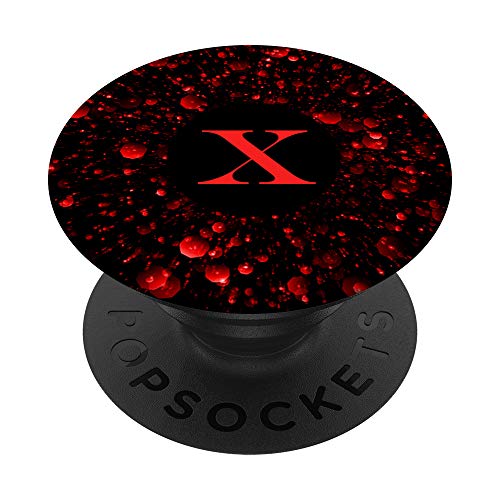 Phone Pop Up Holder,Space Galaxy Black and Red Cool Letter X PopSockets Agarre y Soporte para Teléfonos y Tabletas