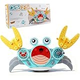Crawling Crab Gear Set Toy - Tummy Time Musical Crab Toys Stacking & Building Blocks Educational STEM Game for Toddlers & Kids 3-5, 1 2 3 Yr Old Birthday Gift Christmas Stuff for 0-36 Month Boys Girls