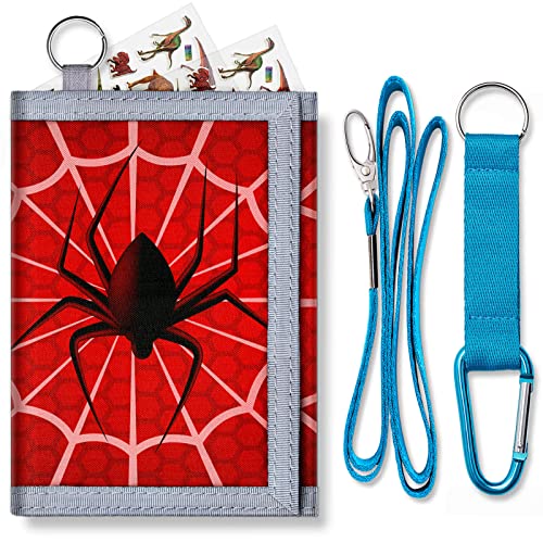 Kids Wallets For Boys With Coin Pocket, Boys Wallets For Kids Ages 4-18, Toddler Trifold Spider Wallet For Boys With 9 Card Holders,Novelty Wallet For Childrens Birthday Gifts #TOP5