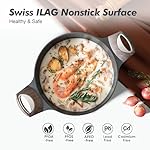 SENSARTE Nonstick Stock Pot with Lid, 2.6/4.5/6.6 QT Soup Pot Casserole Pot, Healthy Pasta Pot, Large Deep Cooking Pot, Big Sauce Pot Stew Pot, Induction Compatible, PFOA PFOS APEO Free, Black - Image 2