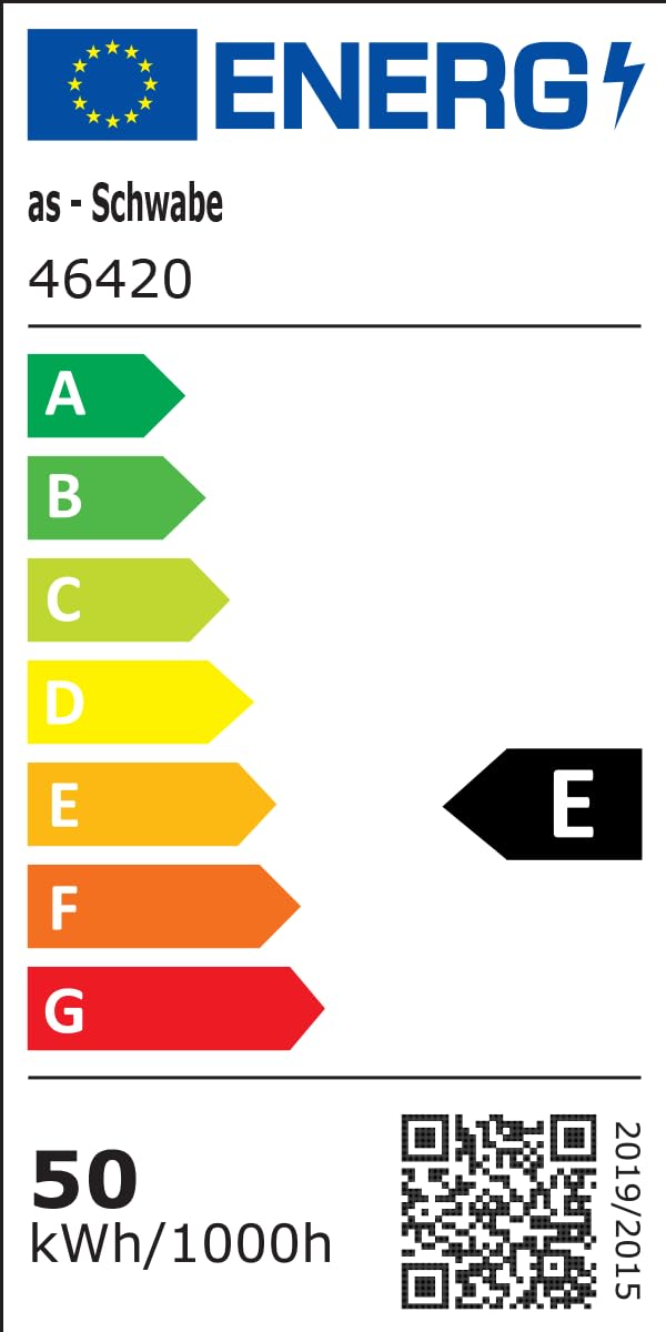 as - Schwabe SLIMLINE PRO 46420 - Foco led con chip (50 W, 6500 lúmenes, 4000 K, luz blanca neutra, carcasa de aluminio IP65, orientable, cable de 10 cm, con adaptador de conexión rápida, IP44)