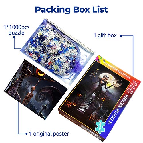 Najiaxiaowu SDTJ5SFH5REJ5-DH5Z403 Jigsaw Puzzle 1000 Piece Wooden Puzzle Halloween Picture Family Decorations, Unique Birthday Present Suitable For Teenagers And Adults thumb #2