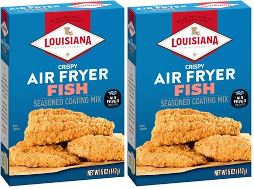 Louisiana AIR FRYER Seasoned Coating Mix for FISH (Pack of 2)