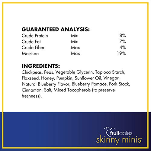 Fruitables Skinny Minis Gluten Free Chewy Dog Treats Pumpkin & Berry Flavor (2 Pack) 5 Oz Each #TOP5