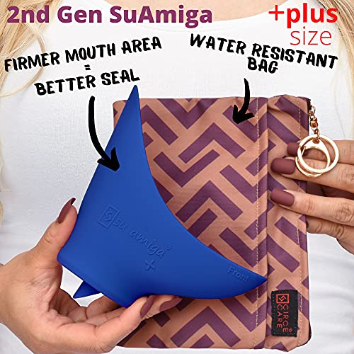 CIRCE CARE SuAmiga Female Urination Device Collapsible Female Urinal with Waterproof Bag; Portable Reusable Urinal for Women to Pee Standing Up; Women Pee Funnel for Travel, Camping, Hiking, Outdoor - Thumbnail 2