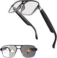 Jawploy GS10 Smart Bluetooth Audio Glasses: Blue Light Blocking Sunglasses with Touch Control, UV Protection, Dual Mics for Men Women