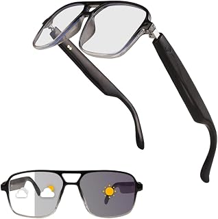 Jawploy GS10 Smart Bluetooth Audio Glasses: Blue Light Blocking Sunglasses with Touch Control, UV Protection, Dual Mics for Men Women