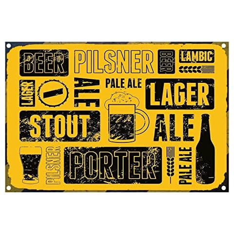 Beer Signs For Man Cave - Beer Signs for Wall Decor Bar Signs for Man Cave Signs Coffee Small Vintage Wall Decor Bar Decor (8"x12", B) Cover