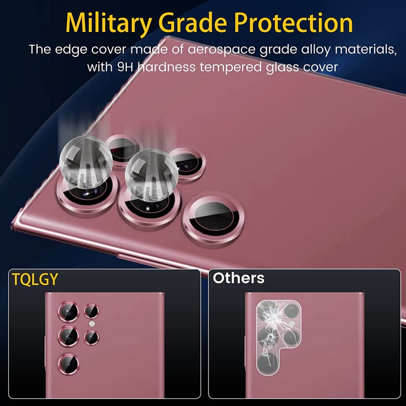 Image of Lens Care For Samsung Galaxy S23 Ultra Camera Lens Protector /9H Alloy Metalic Ring Film Tempered Glass Camera Cover Screen Guard For Samsung Galaxy s23 Ultra 5g (5 Pack, Black Diamond)