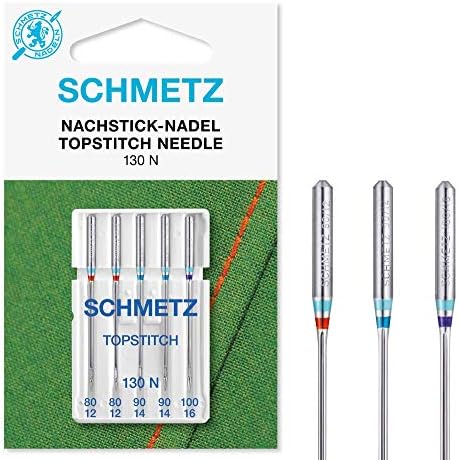 SCHMETZ Igły do maszyny do szycia | 5 igieł Microtex | 130/705 H-M | grubość igły 90/14 | do wszystkich powszechnie stosowanych domowych maszyn do szycia | nadają się do wyjątkowo gęstych lub