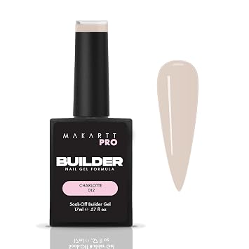 MakarttPro Neutral Cover Builder Gel for Professional Nail Technicians, Self-Leveling, Strengthening & Natural Overlays Charlotte