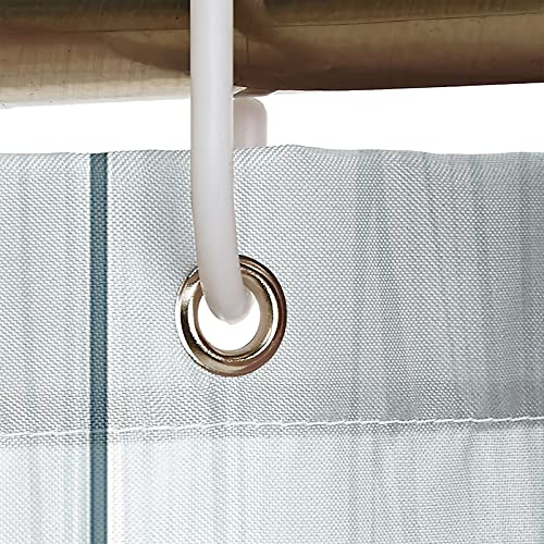 Rideau de douche 165x200cm polyester à papillons bleus pour salle de bain