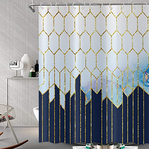 Blue and White Shower Curtain 180x180 - Image 3