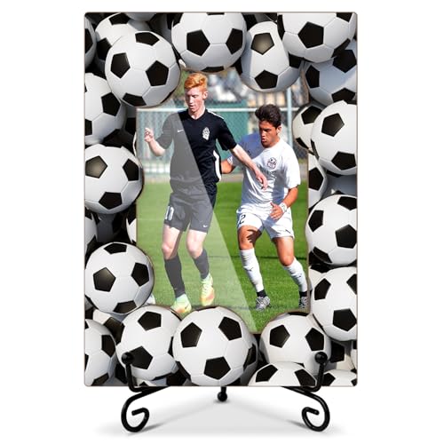 Qssfdgg Soccer Photo Frame 4x6, Sport Gift for Boys & Men
