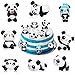 Decorazione di Torte Panda, Panda Animale Mini Figurine 8 pcs, Panda Cake Topper, Panda Decorazione, Torta Topper Figurine, Giocattoli Mini Figurine Set, per Bambini Decorazione per Feste Compleanno