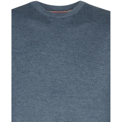 Pull basic Petrol Industries Storm Blue en maille souple pour homme