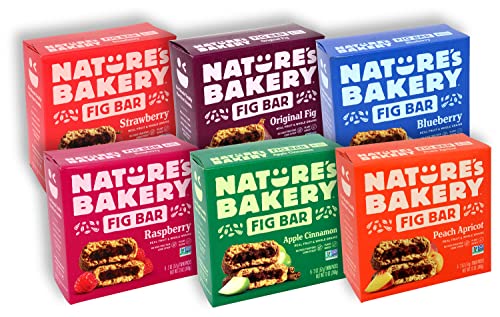 Nature's Bakery Fig Bar | Nature's Bakery Real Fruit Breakfast Bars | 6 Flavor Boxes Each Box Has 6 Packs - 36 Counts | Fig Bars Natures Bakery Variety Pack | Niro Assortment #TOP1