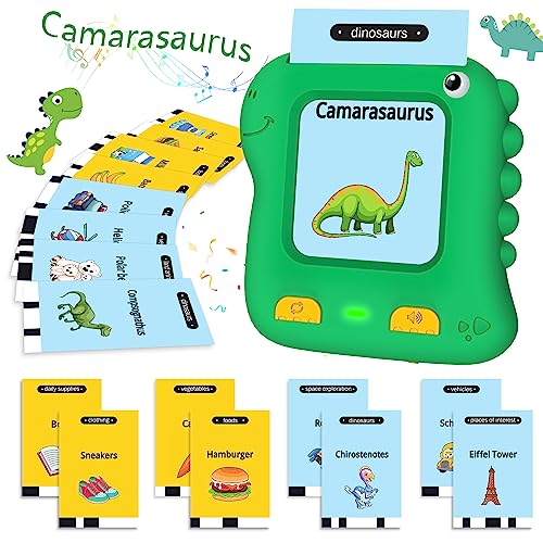 Toddler Toys For 2 3 4 5 Year Old Boys Girls, Richgv Pocket Speech Flash Cards Dinosaur Learning Toys 2 Year Old Boy Girl Birthday Gifts Speech Development Toy Autism Sensory Toy Travel Essentials #TOP7