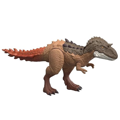 Mattel Jurassic World Dinosaur Figure Toy, Gigantic Thrashers Large Gorgosaurus with 2 Attack Action & Evolve Feature, Digital Play