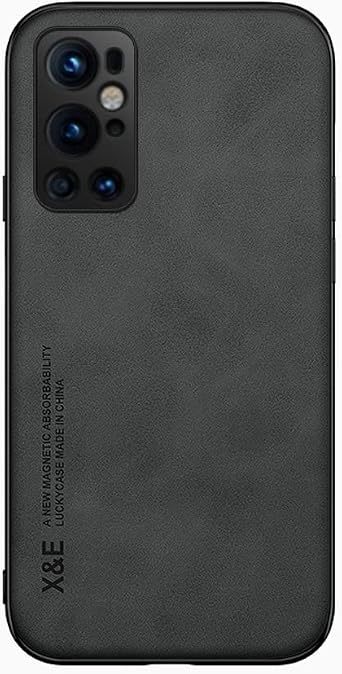 Kepuch Silklike Case for Oneplus 9 Pro - Cover Bumper Built-in Metal Plate for Oneplus 9 Pro - Black