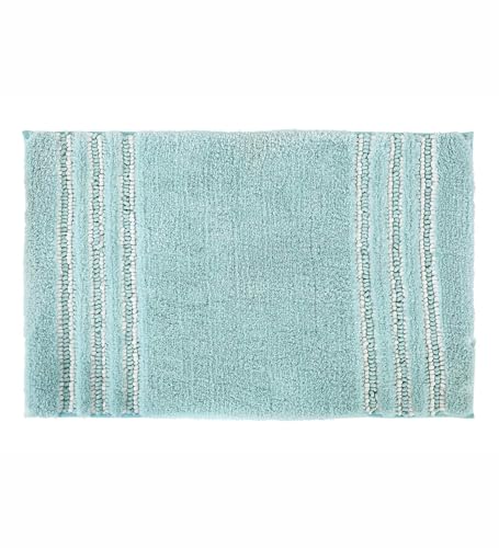 Image of Obsessions Ultra Soft Solid Bath Mat - Premium 1950 GSM Density, Anti-Skid Safety Backing & Superior Absorbency for Quick-Dry Comfort (50x80 cm, Aqua)