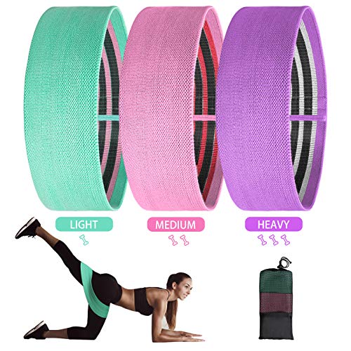 POPCHOSE Resistance Bands Set, Non Slip Booty Bands Elastic Exercise Bands Home Workout
