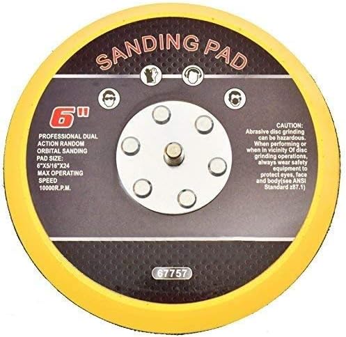 VCT 6" Hook & Loop Sanding Pad Air Sander Grinder Tools For Grinding Sanding ââ‚¬¦