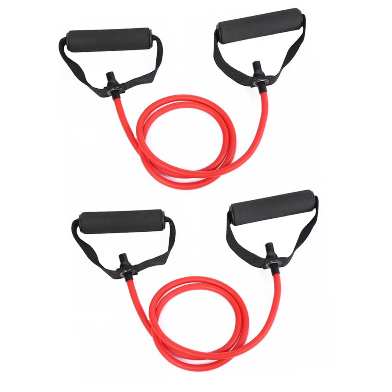 Milisten 2 Bandas Elásticas De Resistencia para Ejercicios De Tracción con Asa Cómoda para Yoga Pilates Entrenamiento De Fuerza Color Rojo.