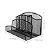 NUOBESTY Multi-Functional Iron Mesh Desk Organizer for Files and Supplies Compact Storage Sections and Pen Holders for Organization