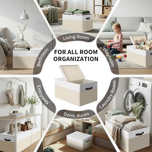 Paniers de rangement extra larges 55cm boîte de rangement linge maison