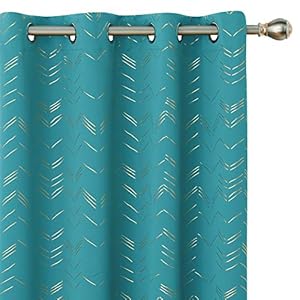 Amazon Brand – Umi 2 Stukjes Verdunklungsvorhang mit Oogjes Thermogardinen Oogjeszimmer 117x183cm Pauw Blauw