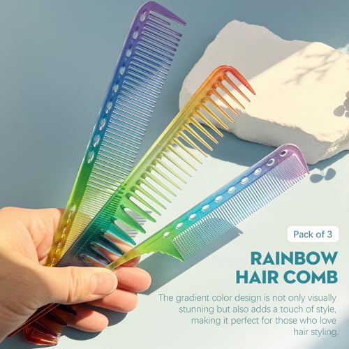 Set de 3 Peines Multicolor para Estilismo y Peinado miniatura 3