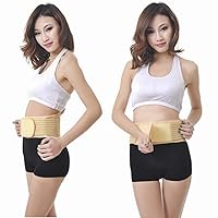 Vista 5 de Soporte de espalda transpirable para hombres y mujeres, cintura transpirable, cinturón de soporte lumbar de compresión de cintura con correa