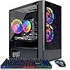 STGAubron Computadora de escritorio para videojuegos, Intel Core i5 hasta 3.6G, Radeon RX 5700 8G, 16 GB de RAM, 512 GB SSD, WiFi, BT 5.0, ventilador RGB x3, Windows 11 Home