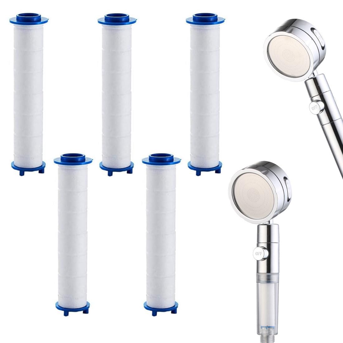 ECO TORNADO - Set Di 5 Filtri Di Ricambio Anticalcare Per Soffione