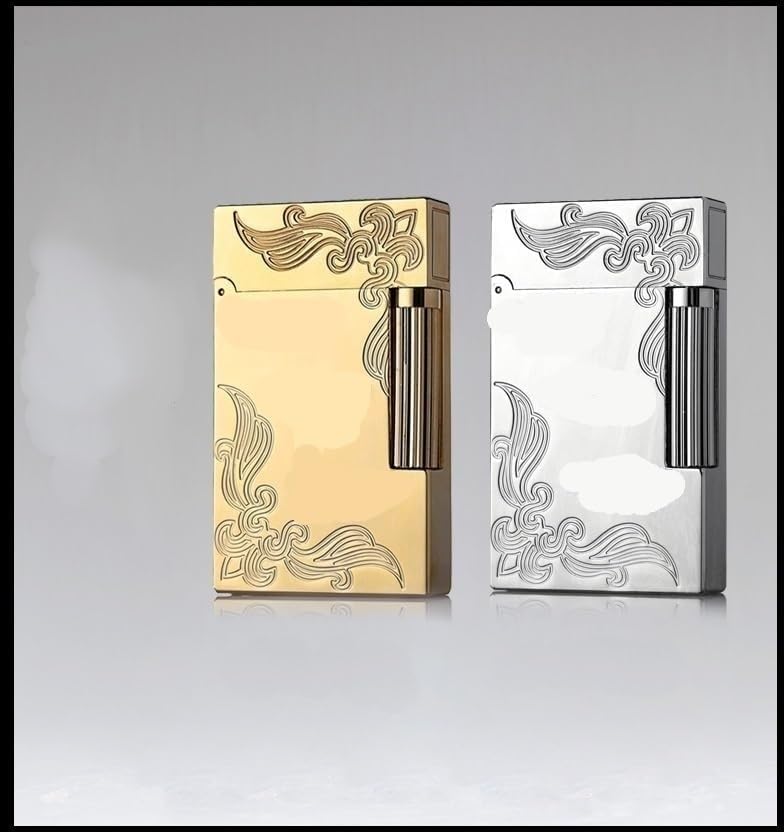 レッド f60361 クリア 金 ヴィンテージグラインディングホイールポータブル灯油ライター、防風オープンフレーム、純粋な手彫りヴィンテージ灯油真鍮 ライター、再利用可 キャンドル レトロフリップ サイドスライドフリップトップ ヴィンテージグラインディングホイール ... 多機能メタルデスクトップ詰め替えライターフレームシガーライター、デスクトップ詰め替えブタンガスレッドフレームメタル防風ライター、男性