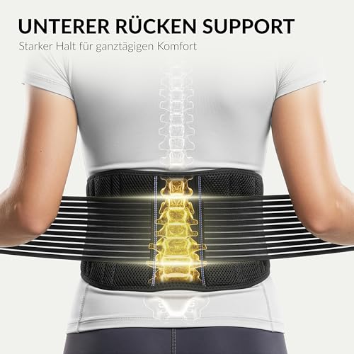 BraceUP Rückengurt, Rückenstützgürtel - Atmungsaktive Rückenbandage Herren und Damen, Rückenstütze… – Ansicht 5