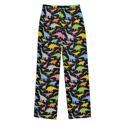 ZZXXB Dinosaurs Print Boys Long Pants Soft Trousers Elastic Waist Kids Lounge Bottoms with Pockets S-XL