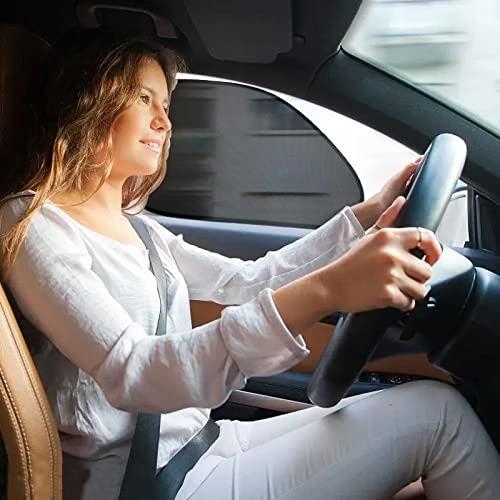 شماسة نافذة سيارة جانبية تحجب 99% من الأشعة فوق البنفسجية الضارة للحماية من الشمس والوهج لأطفالك والبيبي من اوسيفيت، قطعتان، 66×38 سم