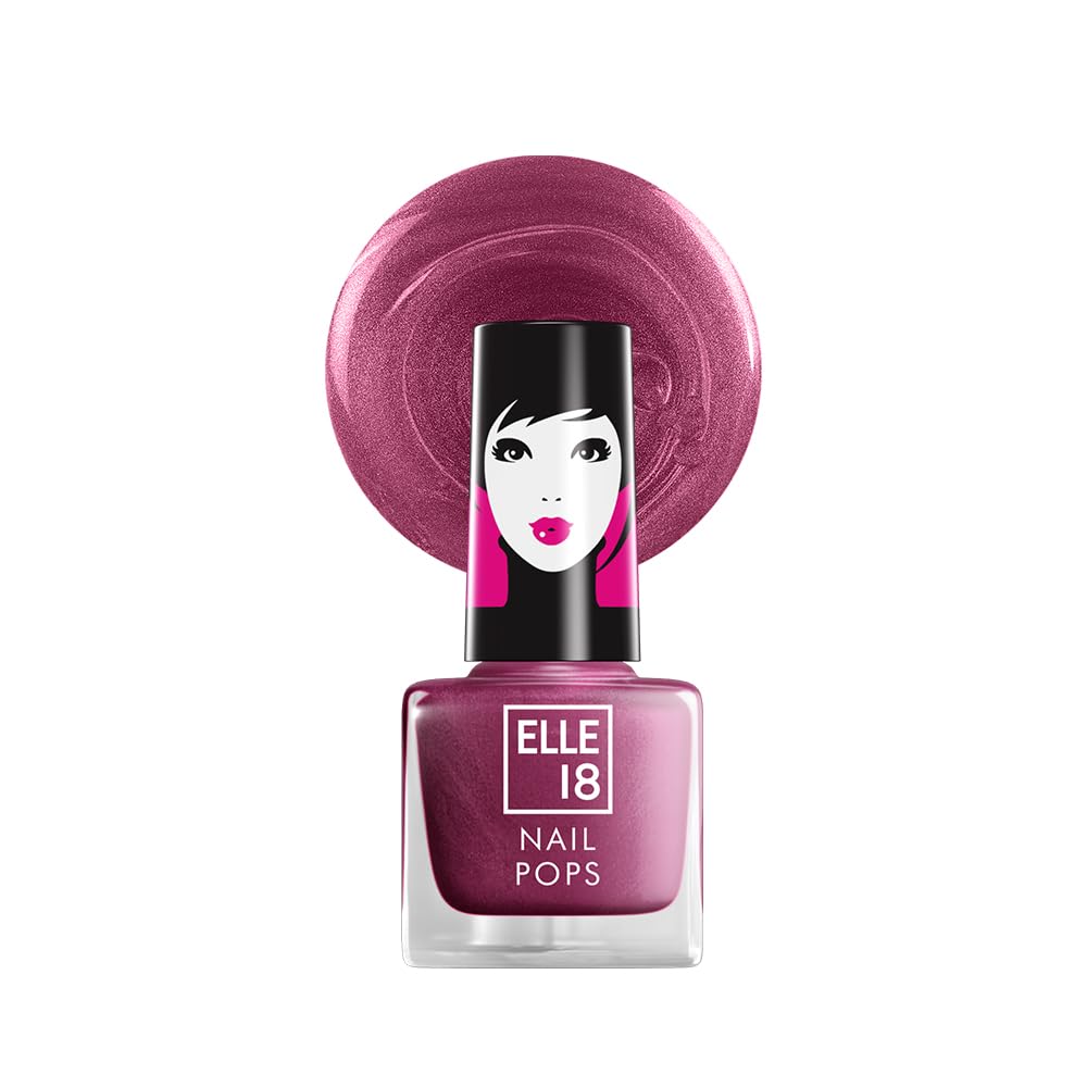 LAKMÉ Elle 18 Nail Pops Glossy Finish Nail Color|| Shade 42|| 5 Ml,Pink-image-21