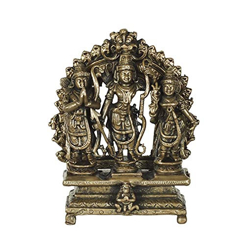 Estatua Ram Darbar de Cobre Hecha a Mano 7 cm miniatura 2