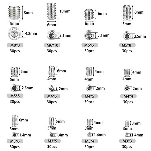 Viti Senza Testa, 365 Pz Viti a Brugola Piatta