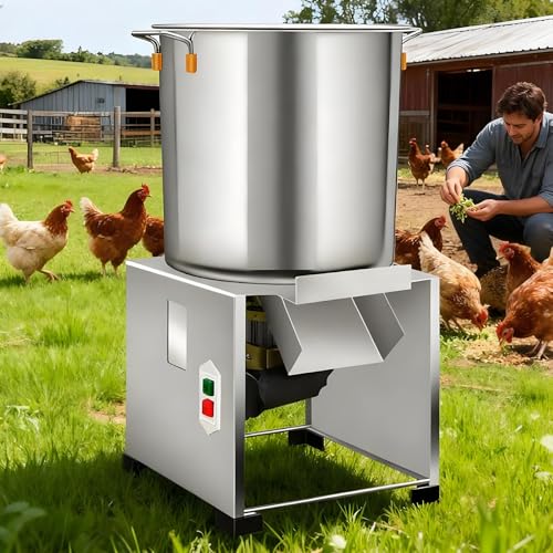 TozMvi Hachoir à Légumes Professionnel Robuste 1800 W, Robot Culinaire Multifonction 3500 TR/Min avec Lames en Acier Inoxydable, pour La Préparation D'aliments pour Volailles.