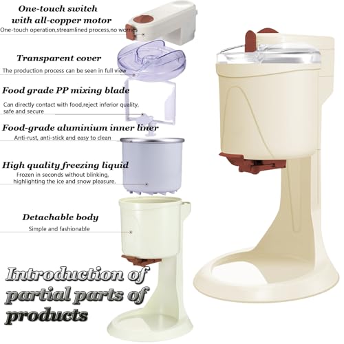 Haushalts-Eismaschine,Softeismaschine,automatische Mini-Frucht-Softeismaschine für die Küche zu Hause, tragbare Mini-Mixer-Eismaschine-220V – Bild 8