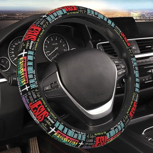 Jesus Cross Steering Wheel Cover