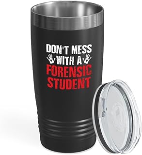 Flairy Land Forensic Science Tumbler 20oz Black -Forensic Scientist - Crimonologist Scientist Investigator Pathologist Anthropology Detective